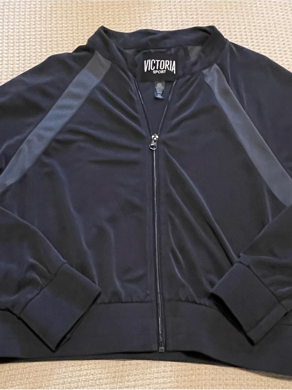 Victoria Sport Women's Black Varsity Zip Jacket